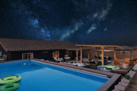 Night, Natural landscape, Pool view, Swimming pool