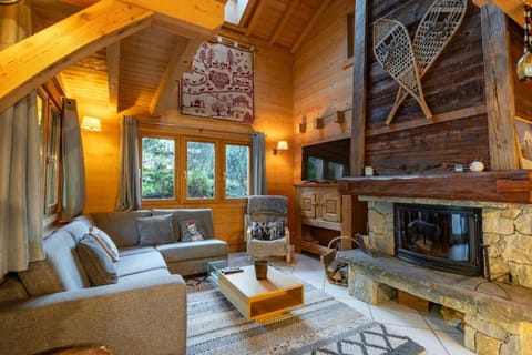 Glaciers Chalet Cheminee Vue Confort Calme House in Les Houches