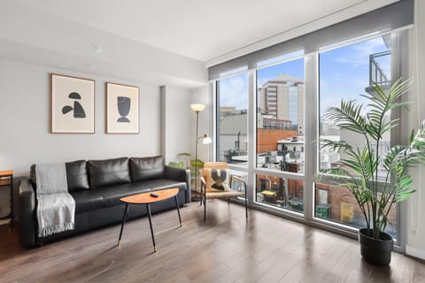 Living room, Seating area, City view