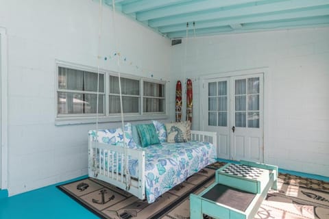 Blue Bungalow House in Tybee Island