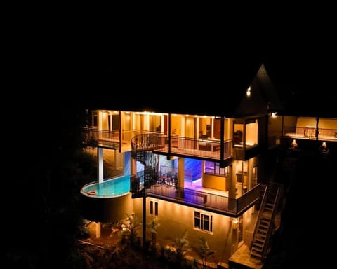 Property building, Night, Pool view, Swimming pool