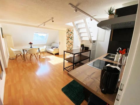 Kitchen or kitchenette, Living room, Dining area