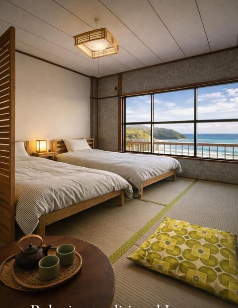 Bed, Bedroom, Sea view