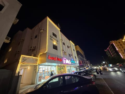 Property building, Night, City view, Street view, Location, Parking