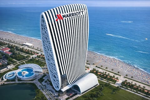 Property building, Nearby landmark, Day, Natural landscape, Bird's eye view, Beach, City view, Sea view