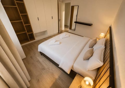 Bed, Photo of the whole room, Bedroom, towels, wardrobe