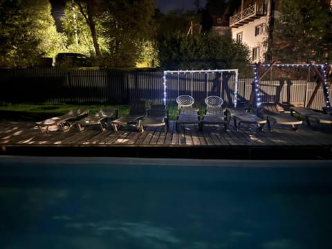 Night, Natural landscape, Pool view, Swimming pool