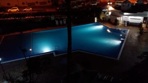 Night, Pool view, Swimming pool