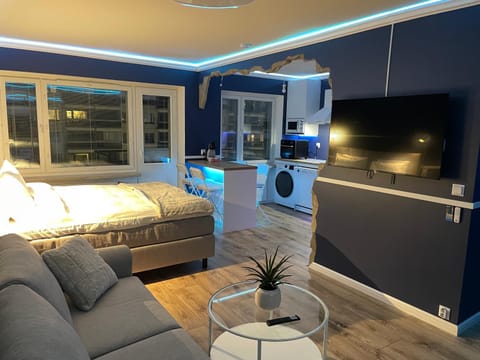 Communal lounge/ TV room, TV and multimedia, Kitchen or kitchenette, Living room, Photo of the whole room, Seating area