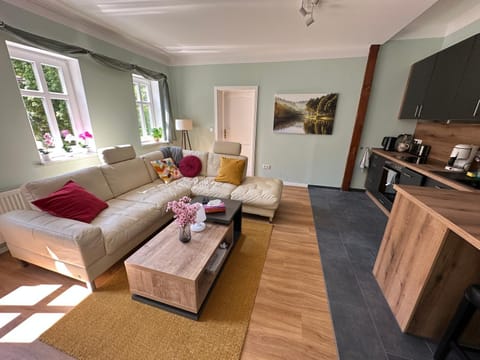 TV and multimedia, Coffee/tea facilities, Kitchen or kitchenette, Living room, Seating area, Dining area, stove