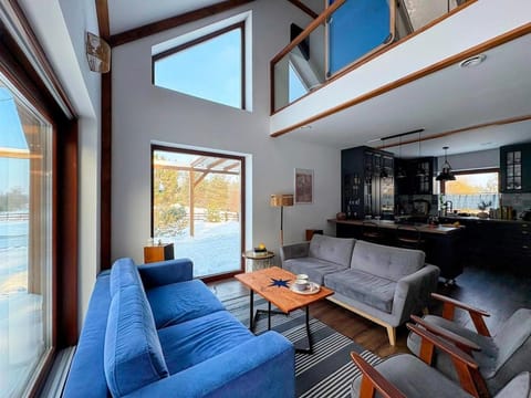 Kitchen or kitchenette, Living room, Seating area, Garden view, Lake view