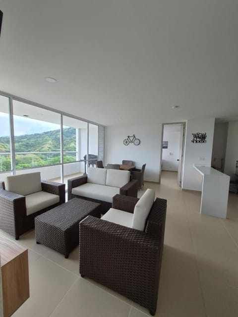 Living room, Seating area, City view, City view, Mountain view