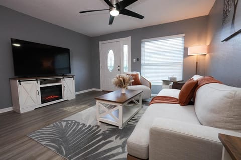 Living room, fireplace