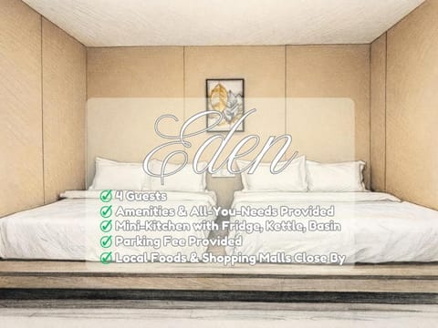 Bed, Property logo or sign, Photo of the whole room, Logo/Certificate/Sign, Bedroom, Text overlay
