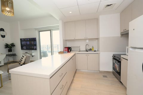 Kitchen or kitchenette, oven, stove