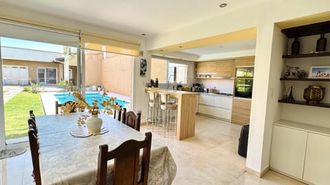 Kitchen or kitchenette, Pool view