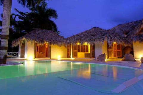 Property building, Night, Pool view