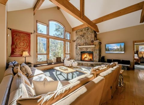 Day, TV and multimedia, View (from property/room), Living room, Seating area, fireplace, furniture
