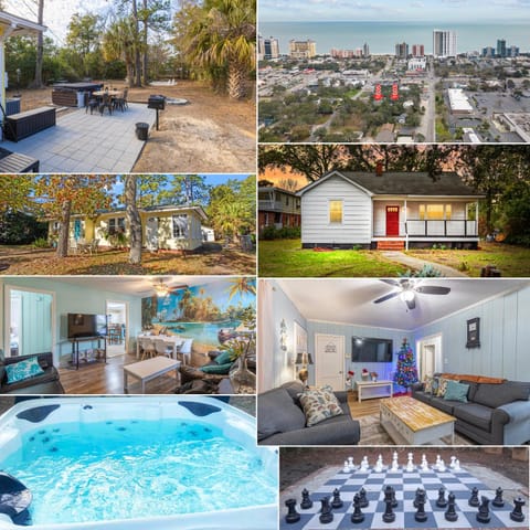 Property building, Day, Natural landscape, Hot Tub, TV and multimedia, Living room, Seating area, Dining area, Evening entertainment, Sea view, Location