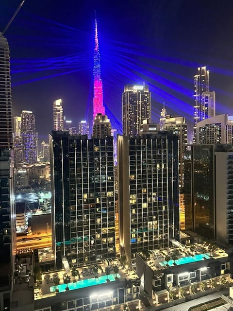 Property building, Night, Bird's eye view, City view