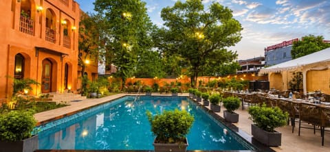 Property building, Pool view, Swimming pool