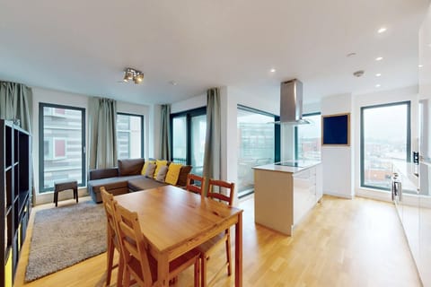 Kitchen or kitchenette, Living room, Dining area