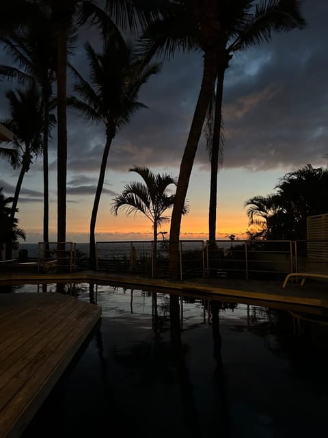 Pool view, Sea view, Swimming pool, Sunset