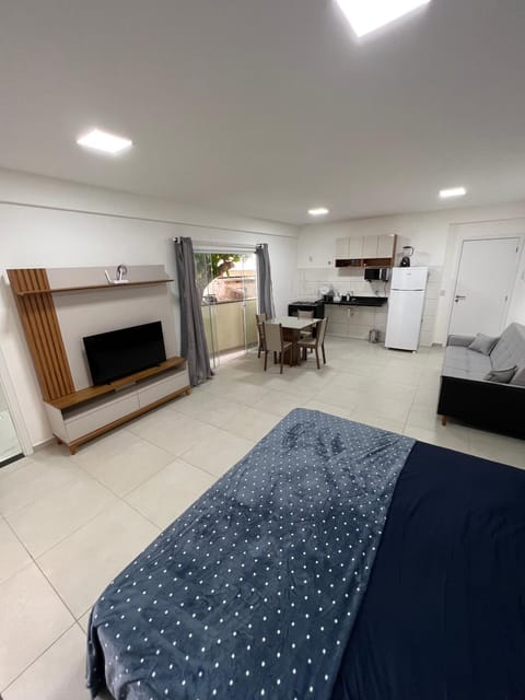 Bed, TV and multimedia, Kitchen or kitchenette, Living room, Photo of the whole room, Bedroom