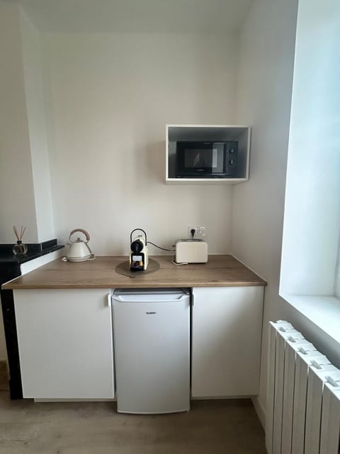 Kitchen or kitchenette, minibar, toaster