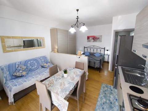 Bed, Kitchen or kitchenette, Living room, Photo of the whole room, Dining area, Bedroom, stove