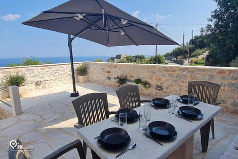 Patio, Day, Natural landscape, View (from property/room), Seating area, Dining area, Sea view