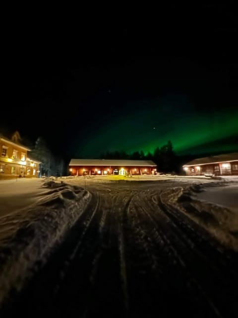 Property building, Night, Winter