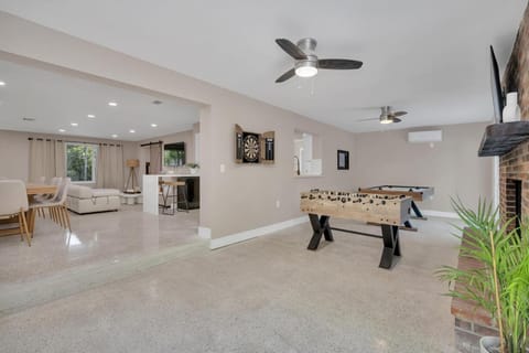 Game Room, Living room, Seating area, Dining area