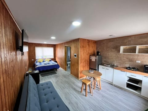 Bed, TV and multimedia, Kitchen or kitchenette, Bedroom