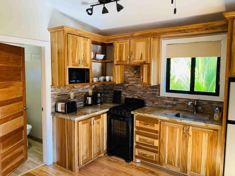 Coffee/tea facilities, Kitchen or kitchenette, stove, toaster