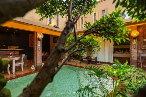 Natural landscape, Garden, Garden view, Pool view, Swimming pool