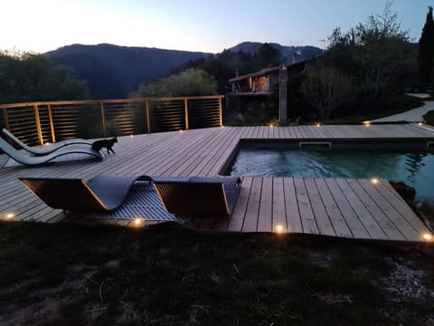 Natural landscape, Mountain view, Pool view, Swimming pool, Swimming pool, sunbed