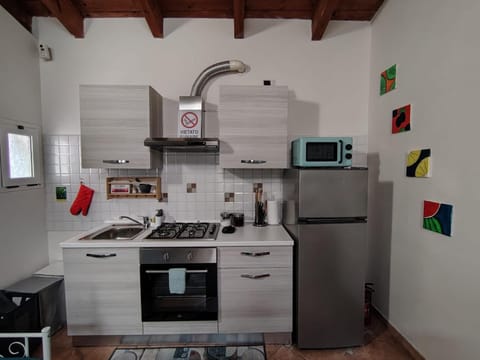 Kitchen or kitchenette, oven, stove