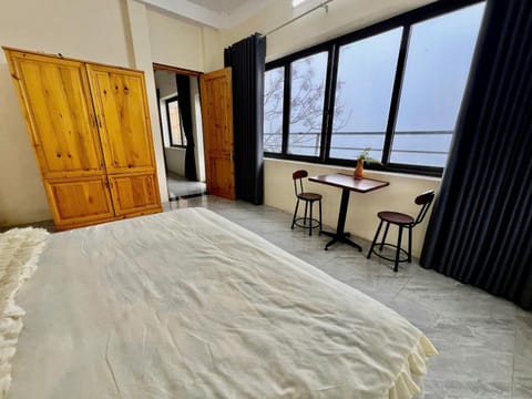 Bed, Natural landscape, wardrobe