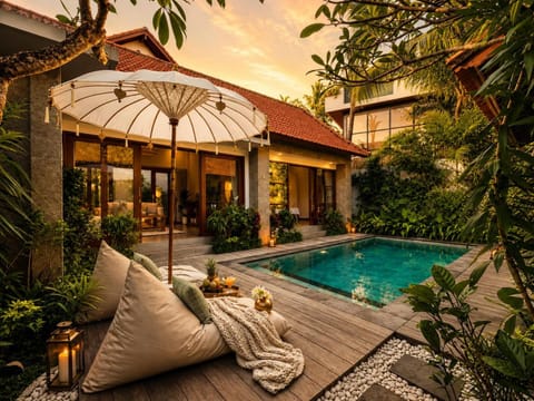 Property building, Patio, Day, Garden, Garden view, Pool view, Swimming pool