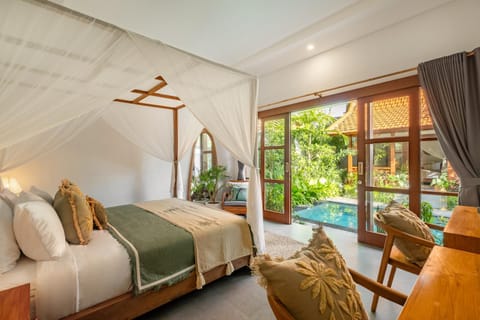Bed, Garden, Bedroom, Garden view