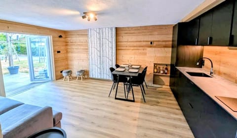 Kitchen or kitchenette, Living room, Dining area