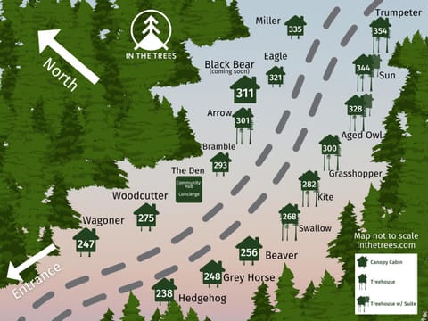 "In the Trees" Treehouse Resort House in Hot Springs