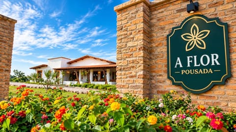Property building, Facade/entrance, Spring, Property logo or sign, Garden, Garden view