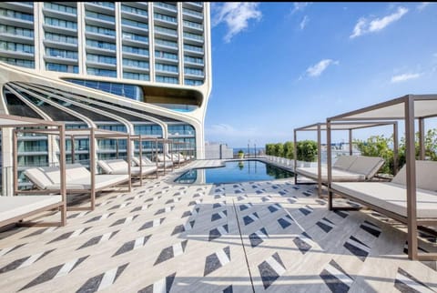 Property building, Day, Natural landscape, Pool view, Sea view, Swimming pool, Swimming pool