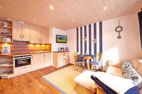Kitchen or kitchenette, Living room, Dining area, oven, stove, toaster