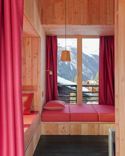 Bed, Natural landscape, Bedroom, Mountain view