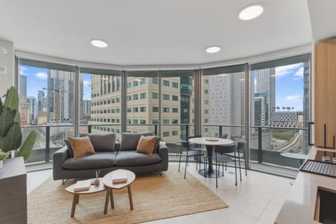 View (from property/room), Living room, Seating area, City view