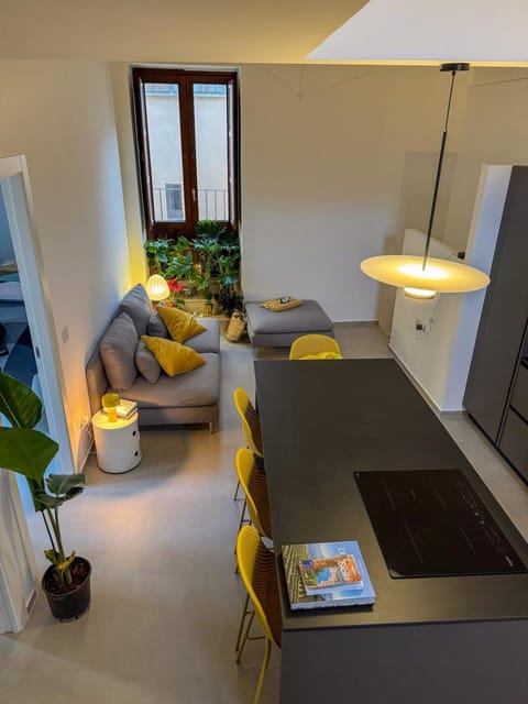 Kitchen or kitchenette, Living room, Dining area