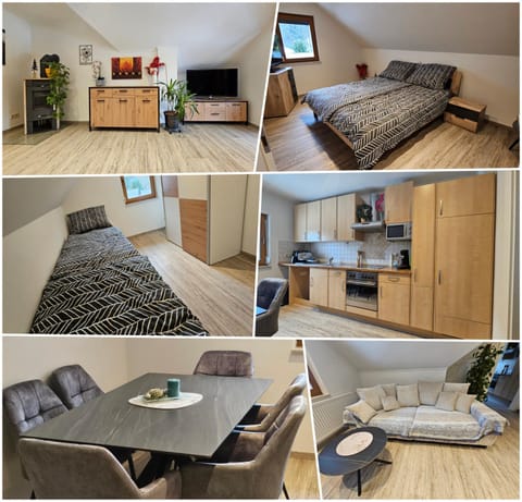 Bed, Kitchen or kitchenette, Living room, Photo of the whole room, Seating area, Dining area, Bedroom, pet friendly